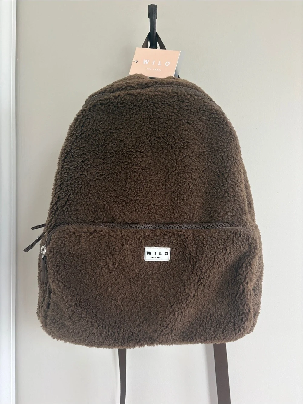 Wilo The Label Sherpa Backpack in Espresso New with Tags